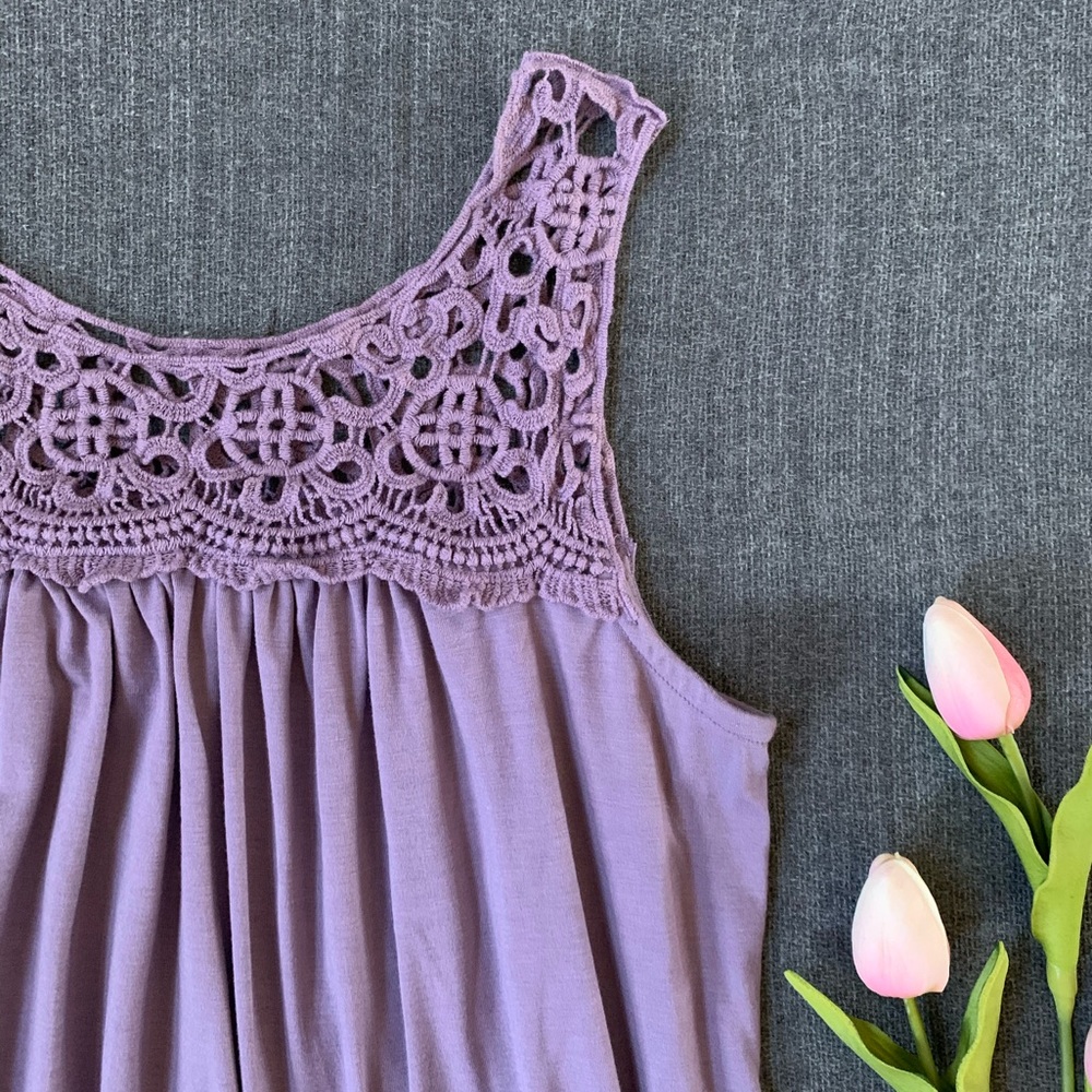 Darling Lavender Crochet Top 💜